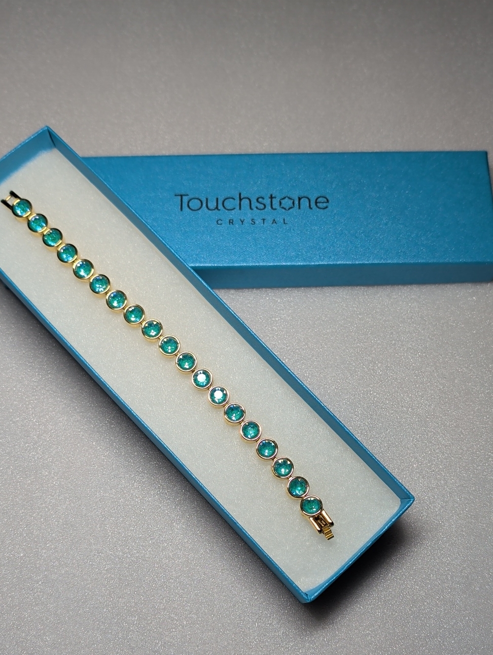 NEW - Golden Laguna Ice Bracelet, Touchstone Crystal By Swarovski